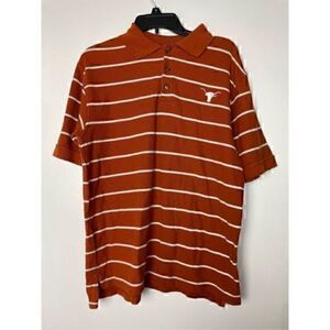 Mens Burnt Orange & White Longhorn Collar Shirt Size Medium